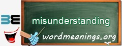 WordMeaning blackboard for misunderstanding